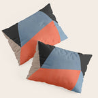 Bold Geometric Abstract Orange Pink Modern Art Pillow Sham Gallery Image 3