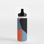 Bold Geometric Abstract Orange Pink Modern Art Water Bottle Gallery Image 2