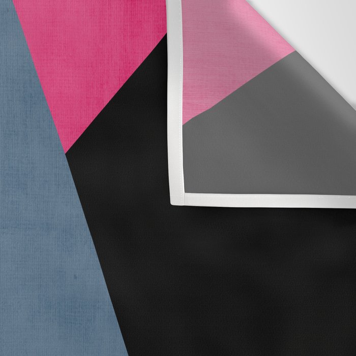 Bold Geometric Abstract Orange Pink Modern Art Wall Tapestry Gallery Image 3