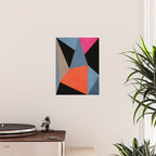 Bold Geometric Abstract Orange Pink Modern Art Poster Gallery Image 2