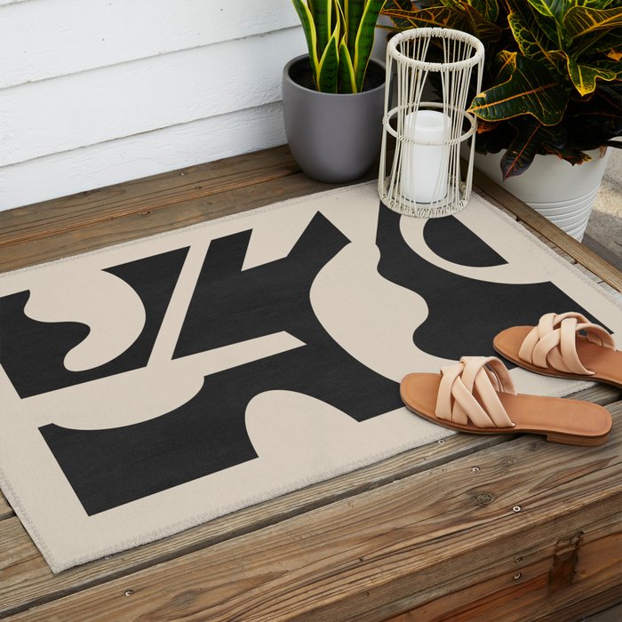 Abstract Minimal Shapes 139 Outdoor Rug Gallery Image 2