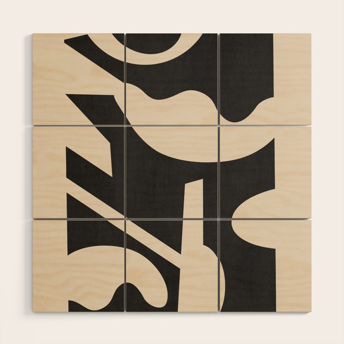 Abstract Minimal Shapes 139 Wood Wall Art Gallery Image 1