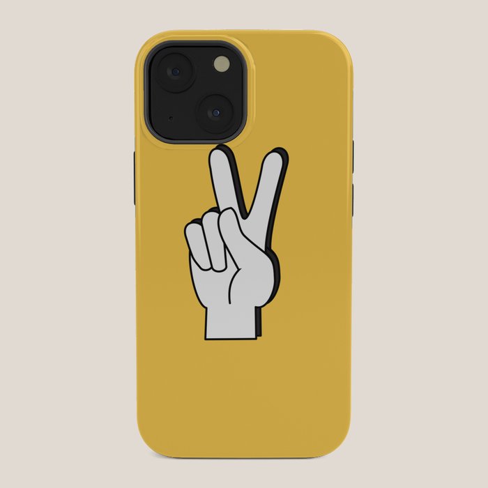 Peace Sign yellow iPhone Case Gallery Image 5