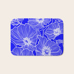 Cobalt Poppies Bath Mat Gallery Image 1