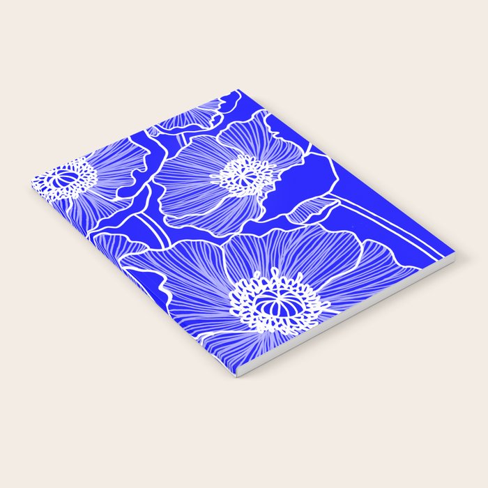 Cobalt Poppies Notebook Gallery Image 2