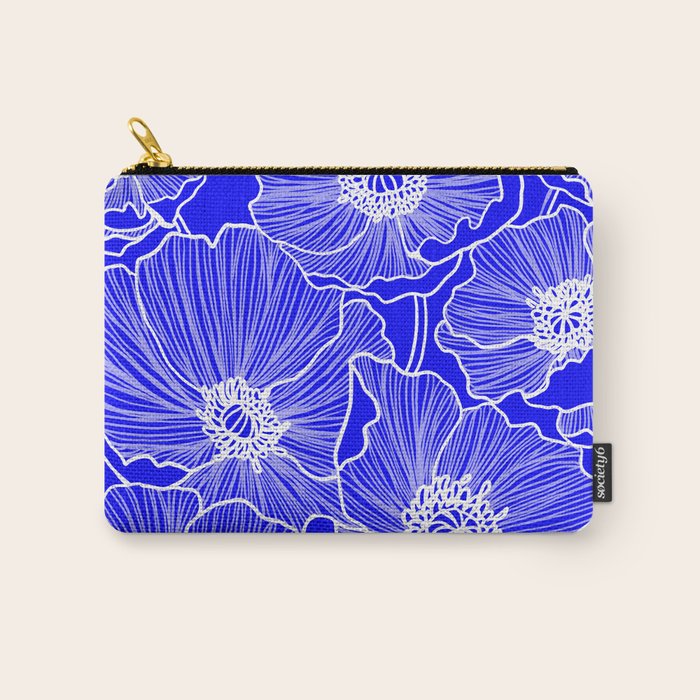 Cobalt Poppies Carry All Pouch Gallery Image 1