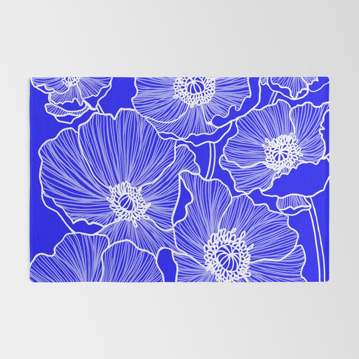 Cobalt Poppies Rug Gallery Image 2