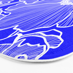 Cobalt Poppies Bath Mat Gallery Image 3