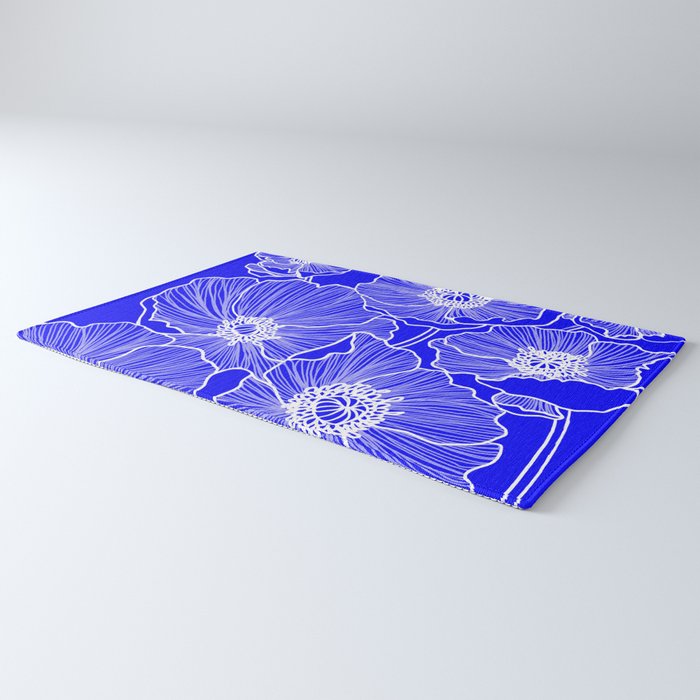Cobalt Poppies Rug Gallery Image 3