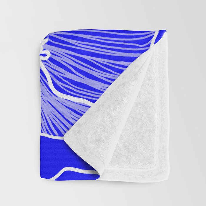 Cobalt Poppies Throw Blanket Gallery Image 3
