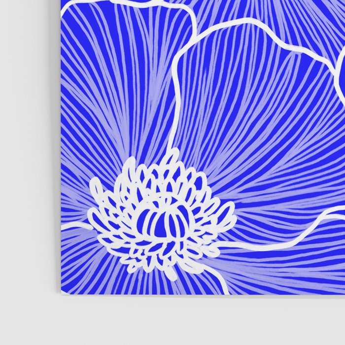 Cobalt Poppies Poster Gallery Image 3