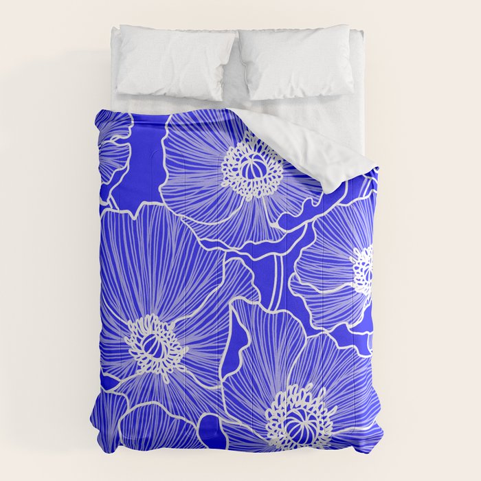 Cobalt Poppies Comforter Gallery Image 6