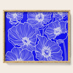 Cobalt Poppies Serving Tray Gallery Image 1