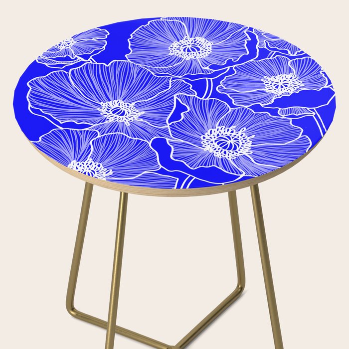 Cobalt Poppies Side Table Gallery Image 2