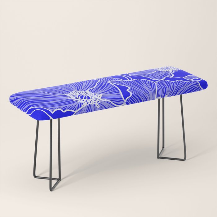 Cobalt Poppies Bench Gallery Image 1