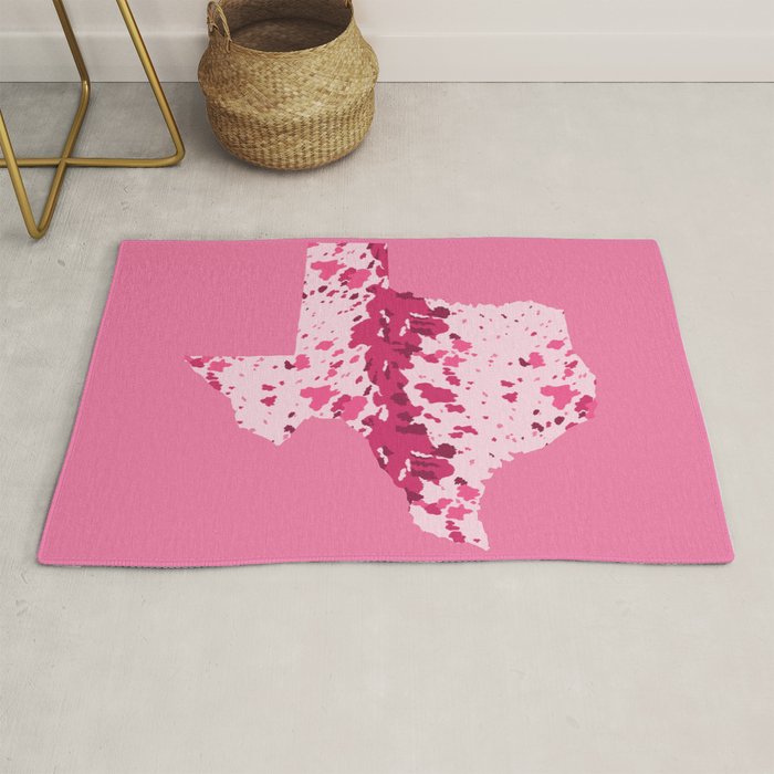 Texas Pink Longhorn Rug Gallery Image 1