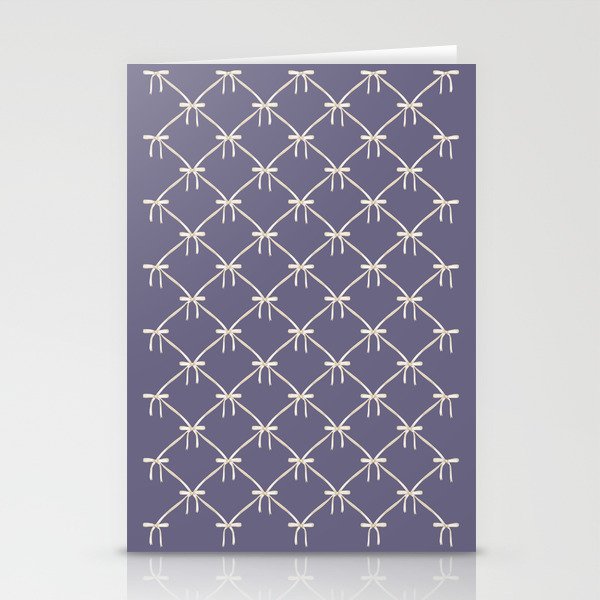 Bows & Ribbons Pattern XXXIII Neutral Lavender Purple Stationery Card Gallery Image 1