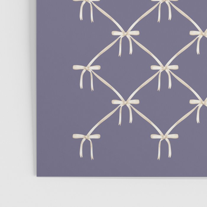 Bows & Ribbons Pattern XXXIII Neutral Lavender Purple Poster Gallery Image 3
