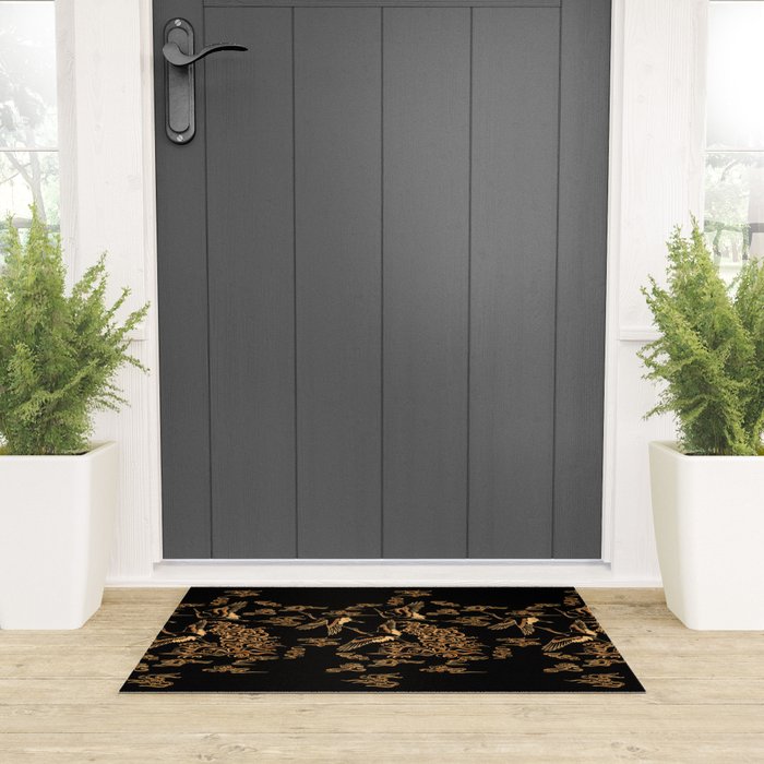 Crane and clouds Welcome Mat Gallery Image 3