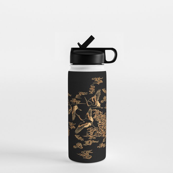 Crane and clouds Water Bottle Gallery Image 1