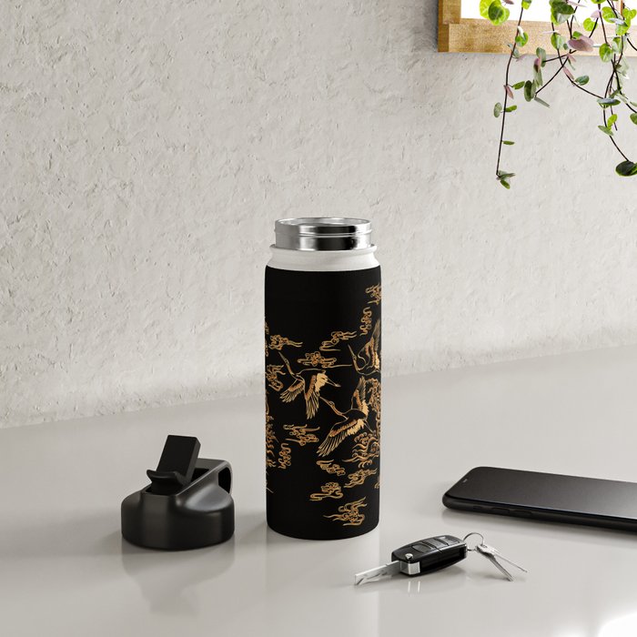 Crane and clouds Water Bottle Gallery Image 4