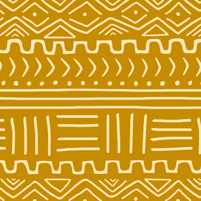 Mud Cloth on Mustard Coffee Mug Gallery Image 2