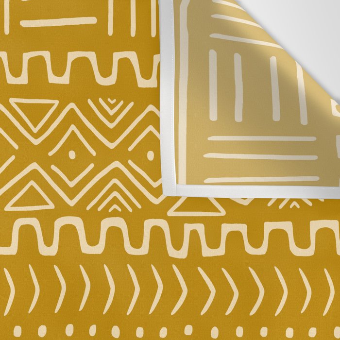 Mud Cloth on Mustard Wall Tapestry Gallery Image 3