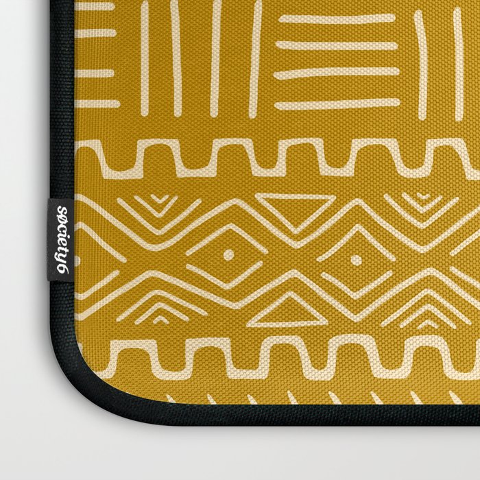 Mud Cloth on Mustard Laptop Sleeve Gallery Image 3