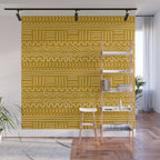 Mud Cloth on Mustard Wall Mural Gallery Image 1