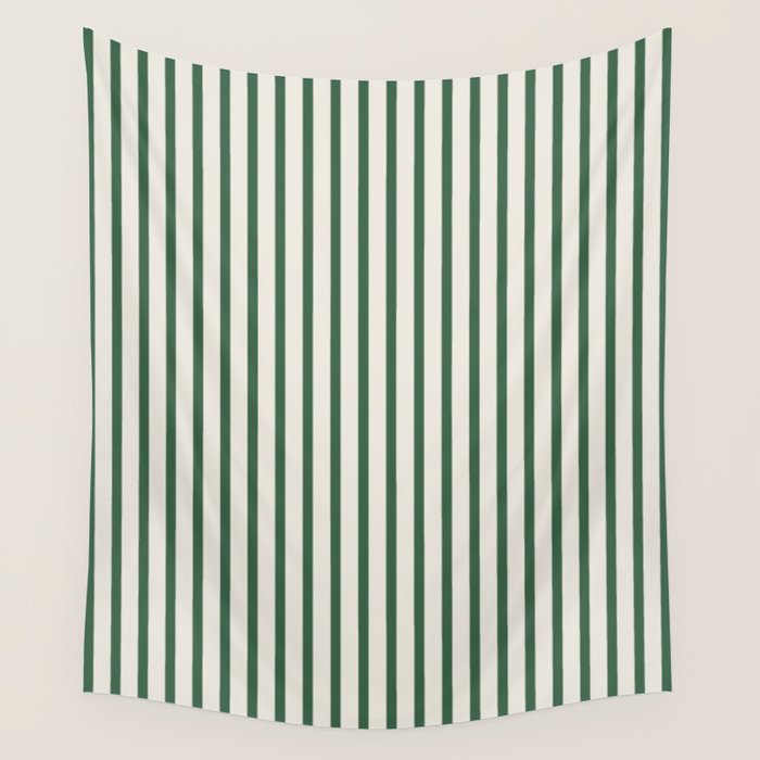 Green And Cream Striped Wall Tapestry Gallery Image 4