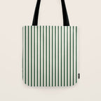 Green And Cream Striped Tote Bag Gallery Image 1