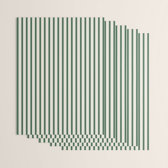 Green And Cream Striped Wrapping Paper Gallery Image 3