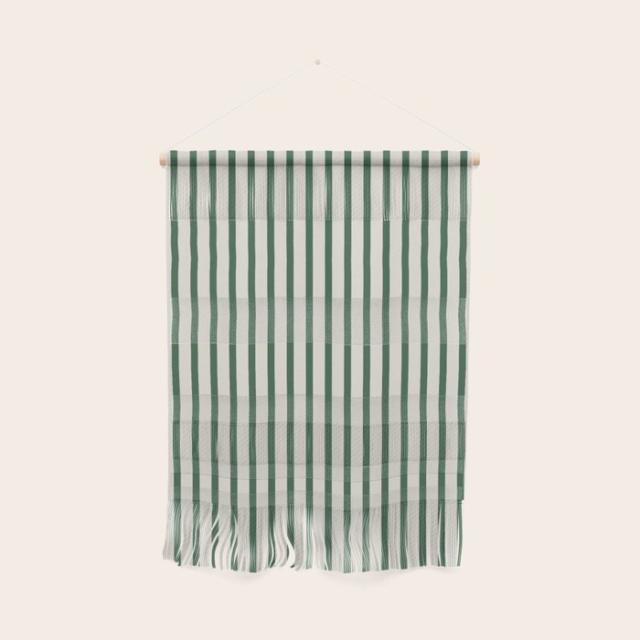 Green And Cream Striped Wall Hanging Gallery Image 1