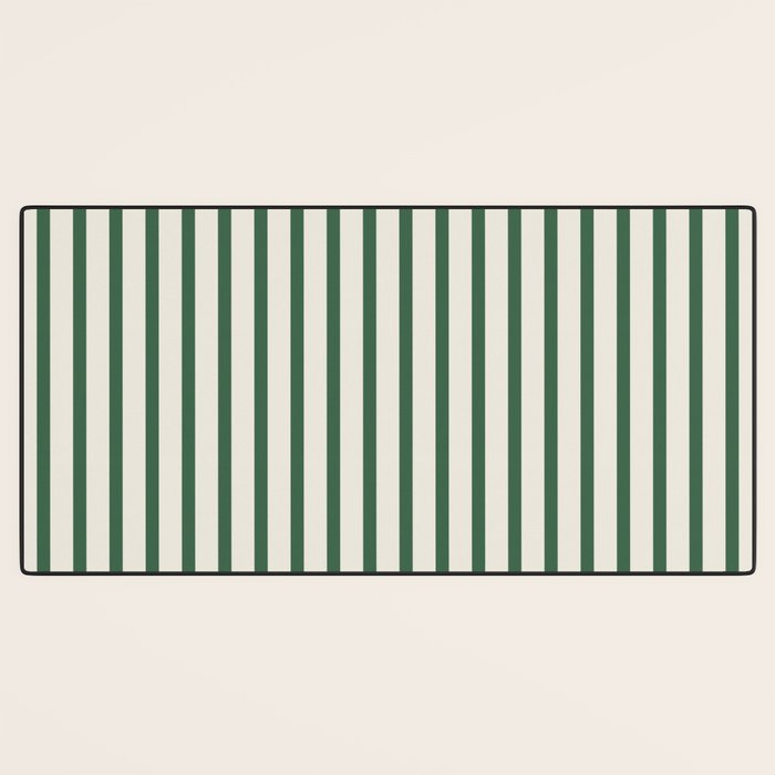 Green And Cream Striped Desk Mat Gallery Image 3