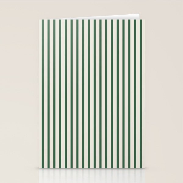 Green And Cream Striped Stationery Card Gallery Image 2