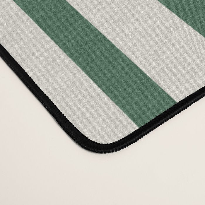 Green And Cream Striped Desk Mat Gallery Image 4