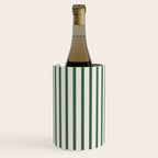 Green And Cream Striped Wine Chiller Gallery Image 1