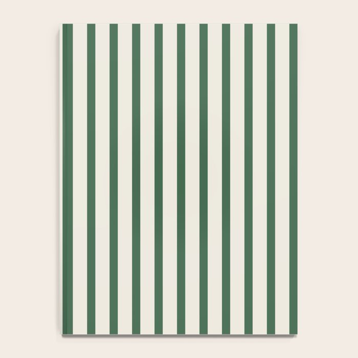 Green And Cream Striped Notebook Gallery Image 4