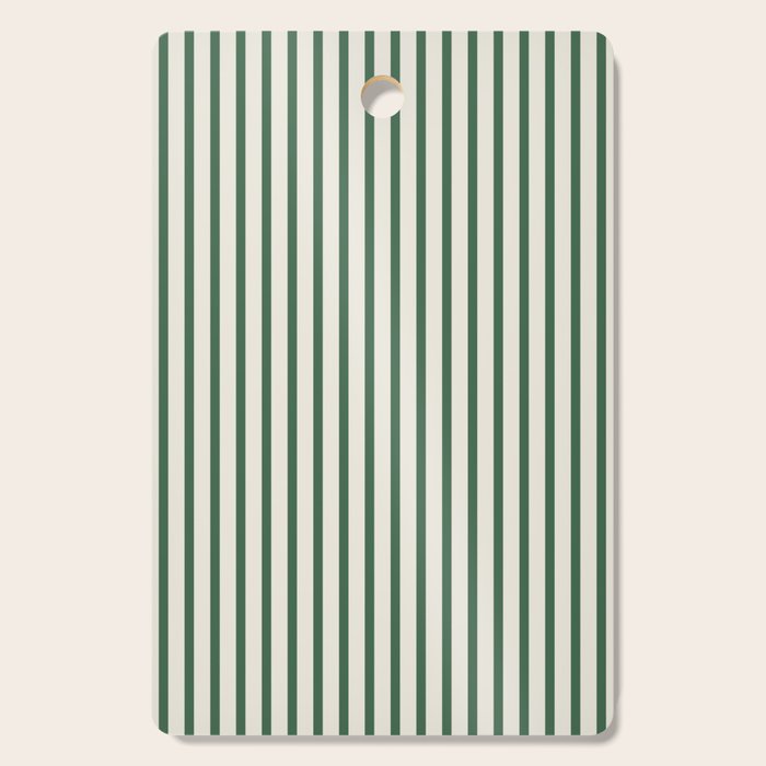 Green And Cream Striped Cutting Board Gallery Image 1