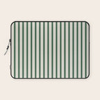 Green And Cream Striped Laptop Sleeve Gallery Image 1