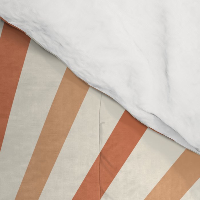 Retro, Sun and Wave Art, Blue and Orange Comforter Gallery Image 4