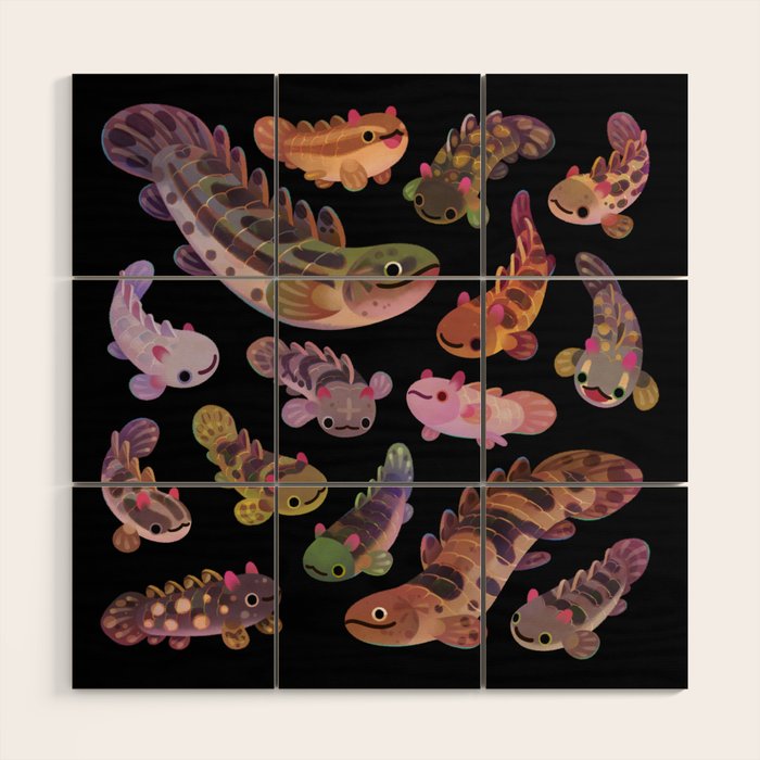 Baby polypterus - dark Wood Wall Art Gallery Image 1