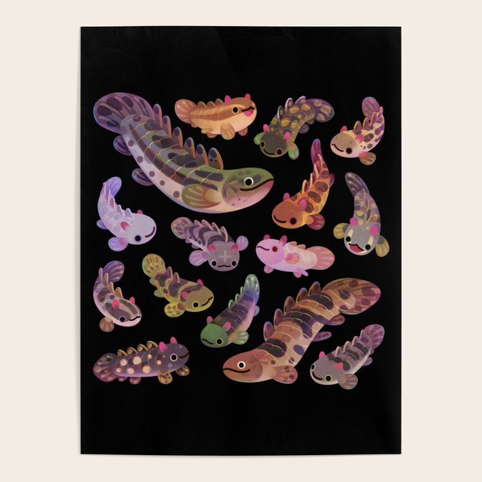 Baby polypterus - dark Poster Gallery Image 1