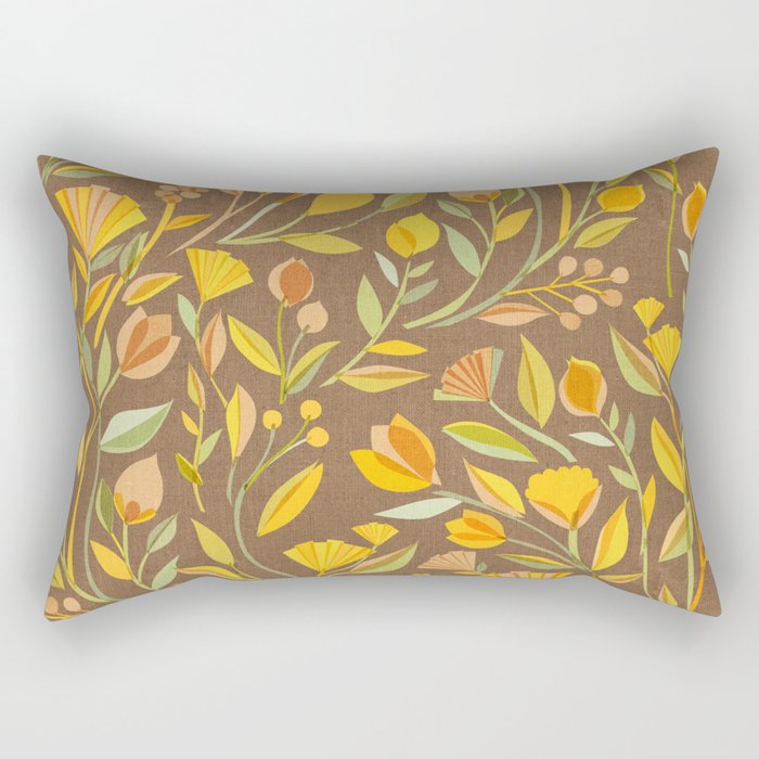 My Heart Blooms {Fawn Wilderness} Wild Flowers Rectangular Pillow Gallery Image 1