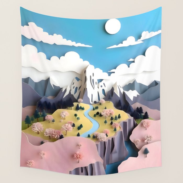 Assemblage Pastel Valley Wall Tapestry Gallery Image 1