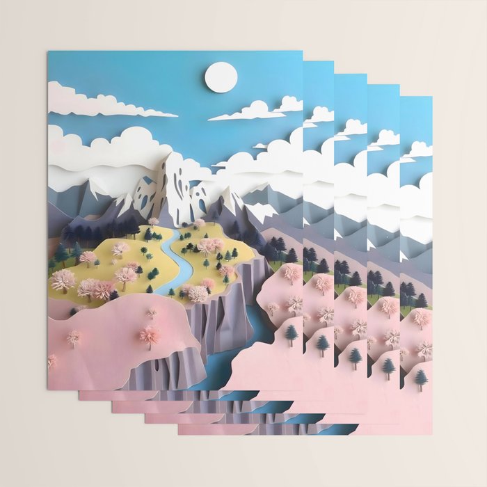 Assemblage Pastel Valley Wrapping Paper Gallery Image 3