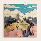 Assemblage Pastel Valley Wood Wall Art Gallery Image 1