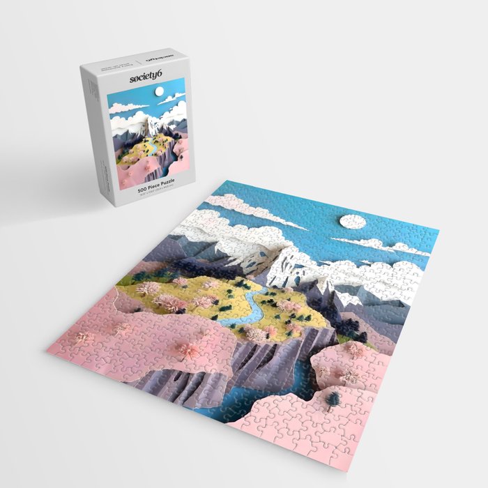 Assemblage Pastel Valley Jigsaw Puzzle Gallery Image 2