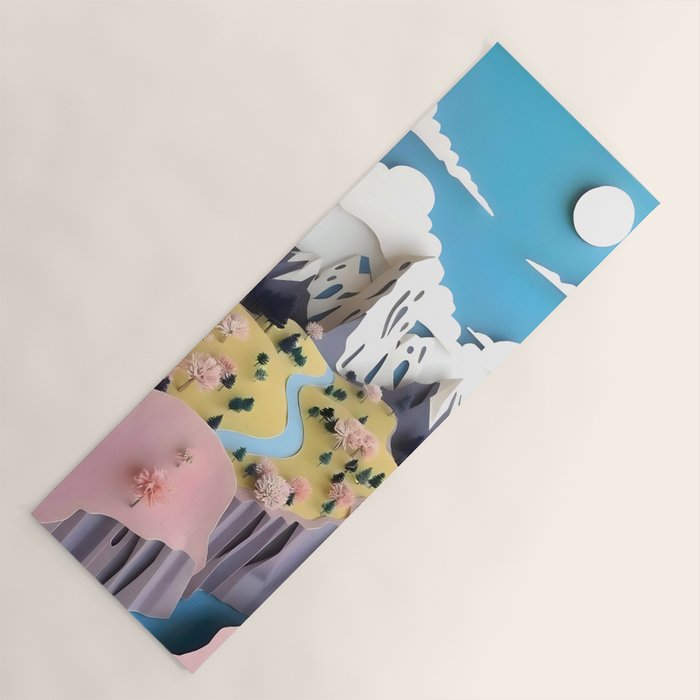 Assemblage Pastel Valley Yoga Mat Gallery Image 1