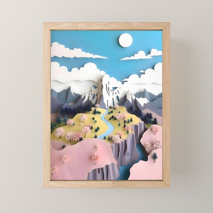 Assemblage Pastel Valley Mini Art Print Gallery Image 1